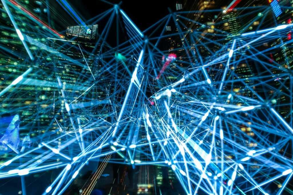pexels-photo-373543-373543 Dynamic urban scene showcasing interconnected light trails representing digital communication networks.